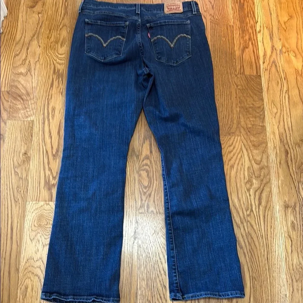 Levi’s Bootcut Jeans Size 12 Dark Wash Mid Rise Classic Stretch Denim